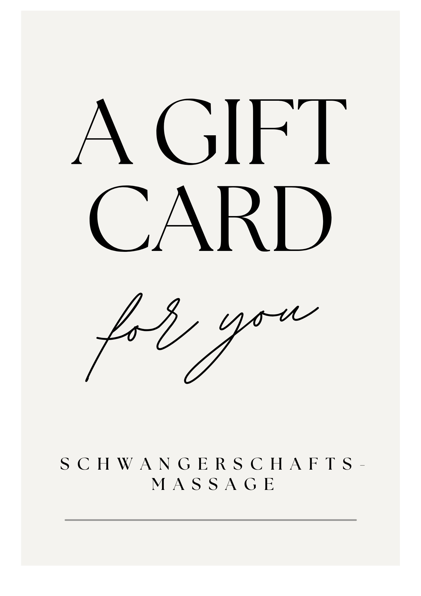 schwangerschafts-MASSAGE